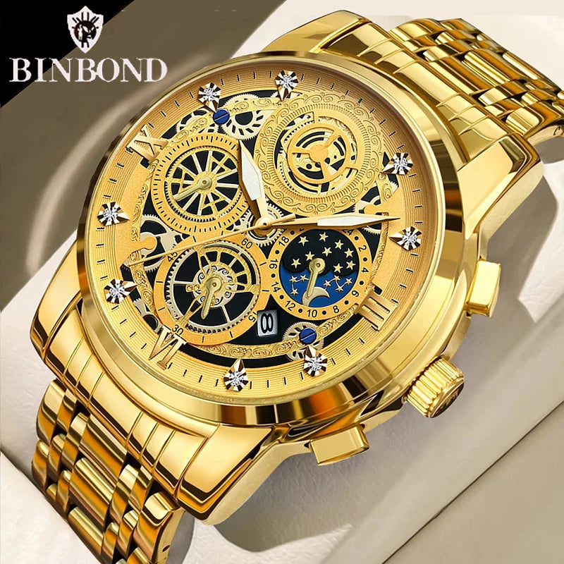 Fashion Stainless Steel Gold Business